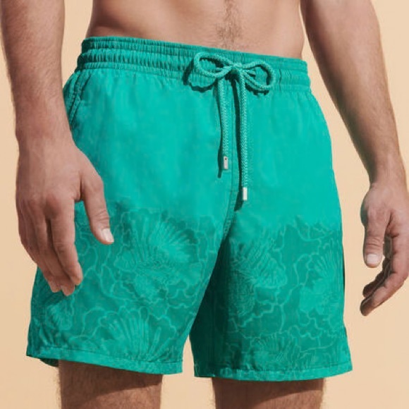 Men’s Vilebrequin Swim Shorts Water Activated Like New Medium M Blue Green - Picture 3 of 10